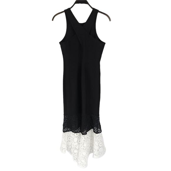 Adelyn Rae Dresses & Skirts - Adelyn Rae Sleeveless High Low Dress Black White Lace Trim